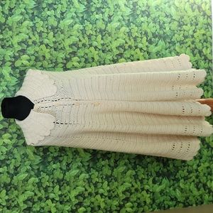 Amazing vintage ivory knit shaw cape